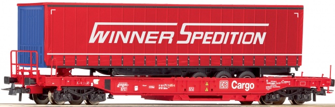 Flat car with trailer "Winner Spedition"<br /><a href='images/pictures/Roco/66989.jpg' target='_blank'>Full size image</a>